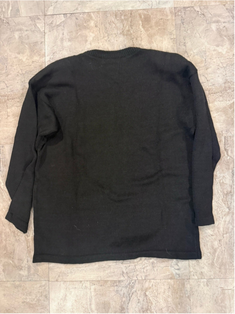 VTG 90s Sheridan Square Gold Sequin Holiday Sweater Ugly Glitz black Sz L - Picture 6 of 6